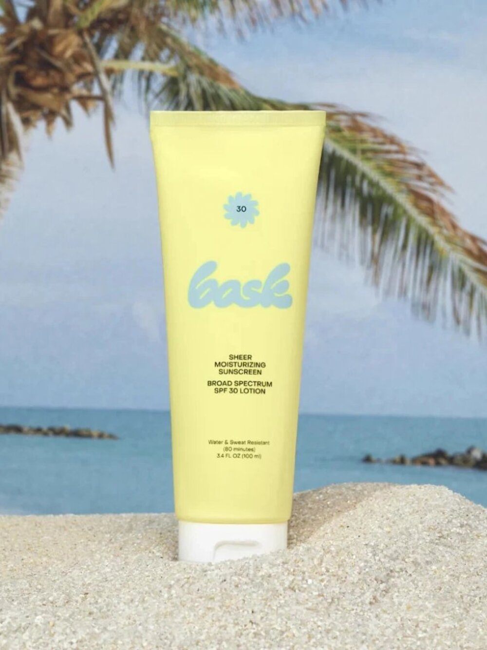 Bask Sheer Moisturizing Chemical Sunscreen Lotion SPF 30 - NIB - EXP 02/2028